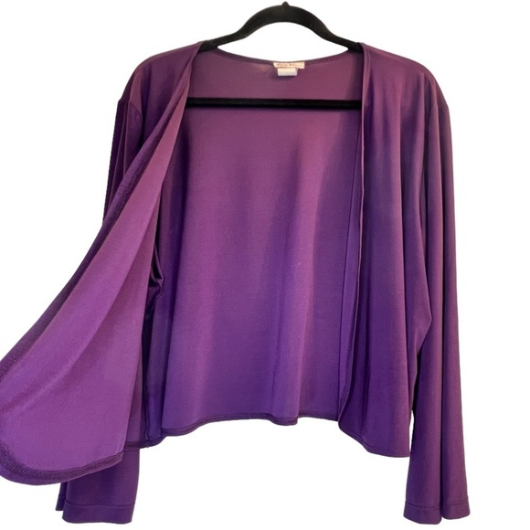 Pretty Woman Women's Dress 3X Sleeveless Long Sleeve Cropped Sweater Purple - Picture 10 of 13